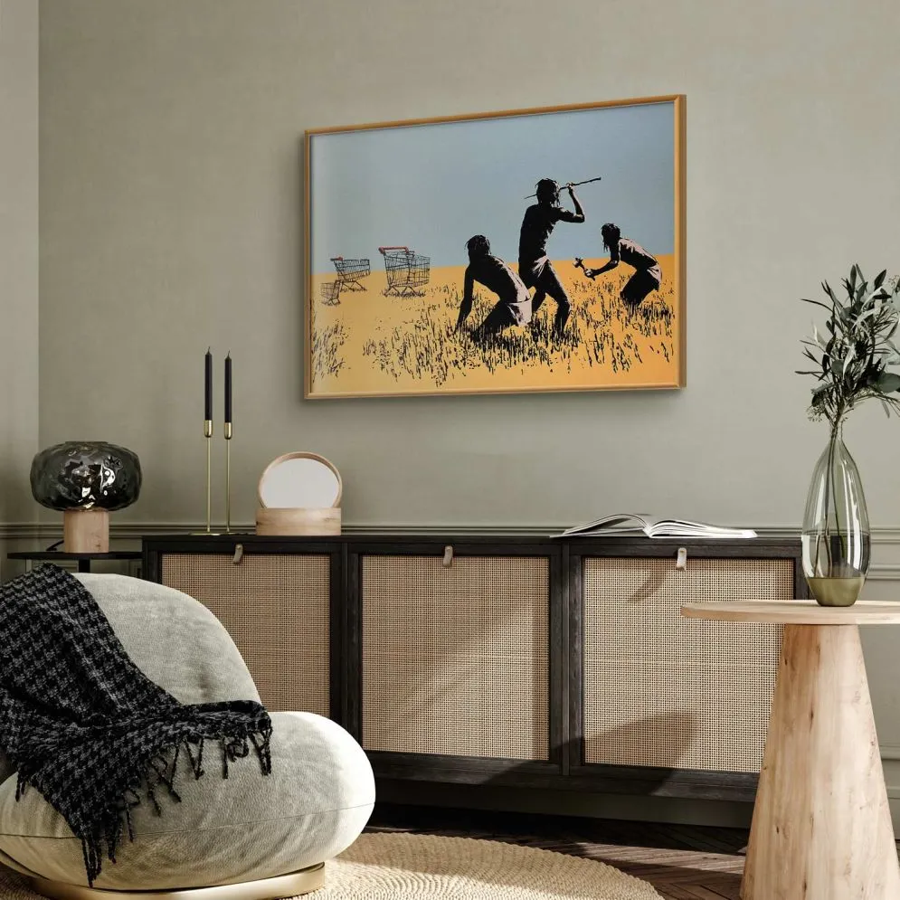 Plakat Łowcy promocji 90x60 cm z ramą złotą bez marginesu | MIRAT.