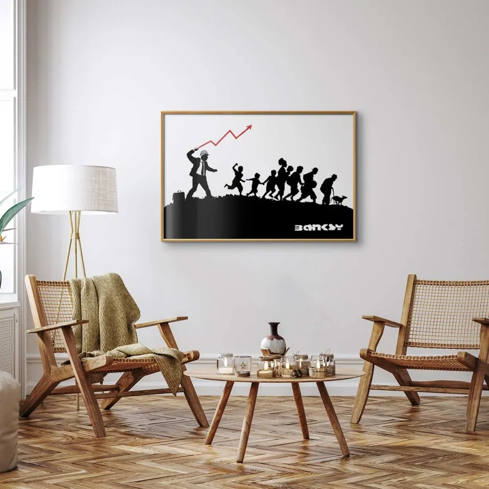 Plakat Wyścig 42x29,7 cm z ramą złotą bez marginesu | MIRAT.