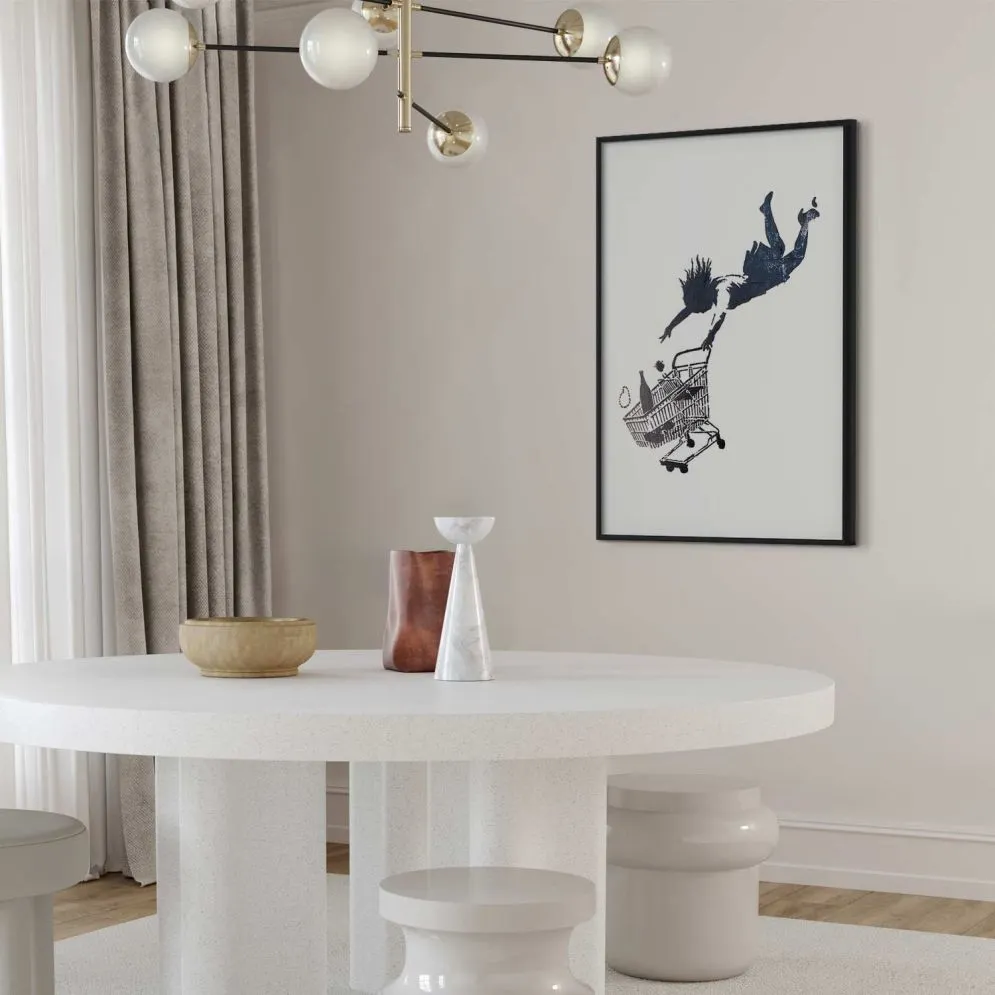 Plakat Szał zakupów 40x60 cm z ramą czarną bez marginesu | MIRAT.