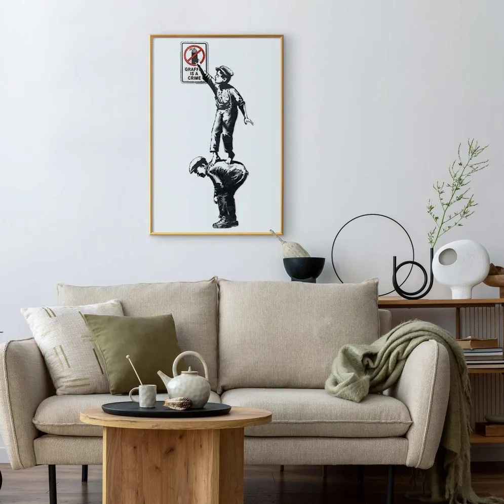 Plakat Graffiti 40x60 cm z ramą złotą bez marginesu | MIRAT.