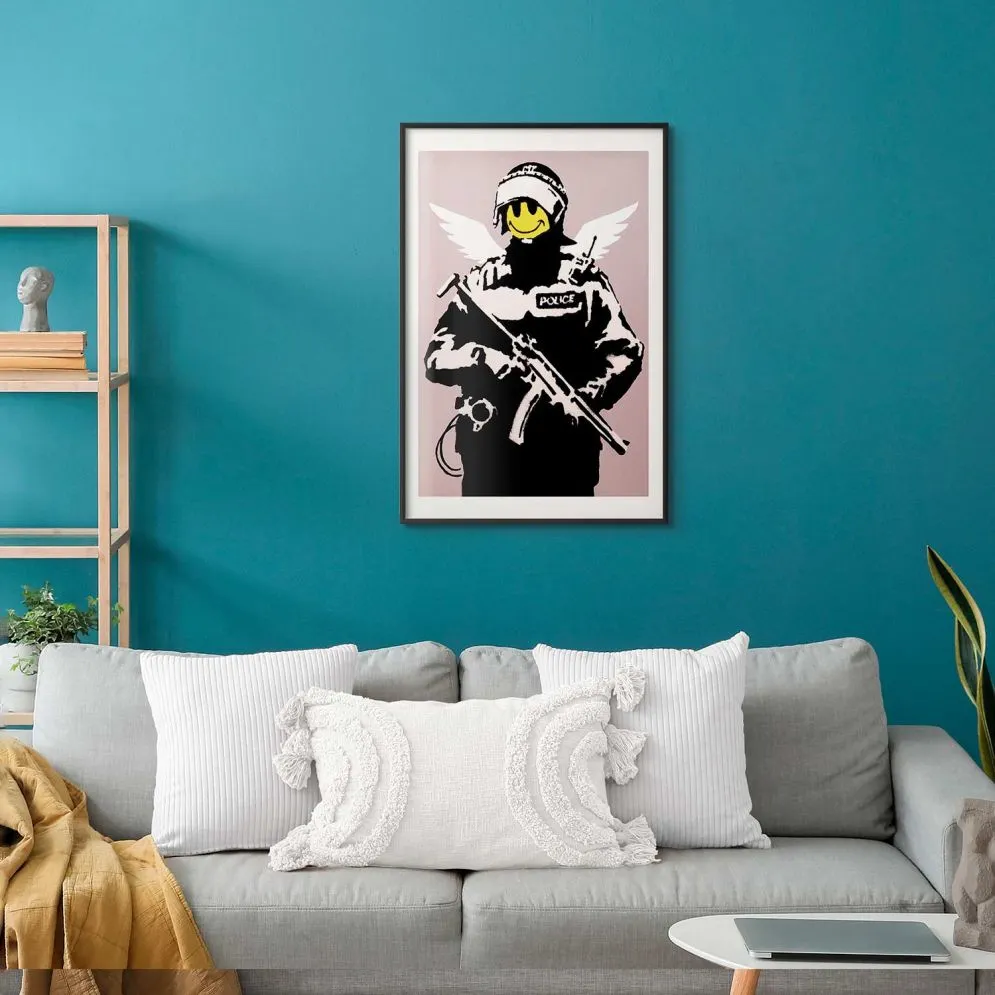 Plakat Policjant 29,7x42 cm z ramą czarną z marginesem | MIRAT.