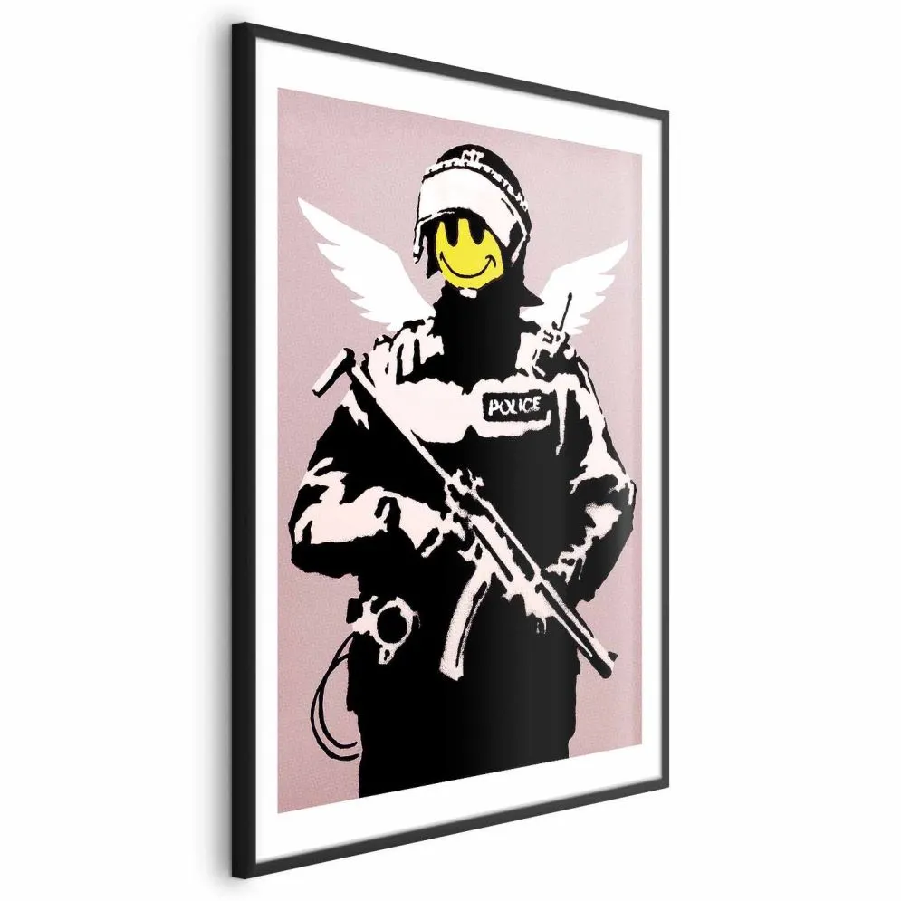 Plakat Policjant 29,7x42 cm z ramą czarną z marginesem | MIRAT.