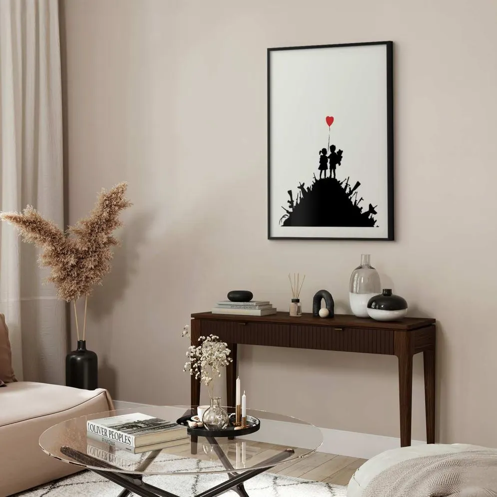 Plakat Pole bitwy 21x30 cm z ramą czarną z marginesem | MIRAT.