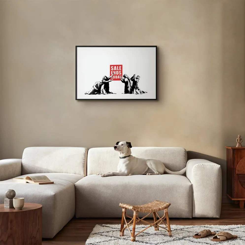 Plakat Wyprzedaż 42x29,7 cm z ramą czarną z marginesem | MIRAT.