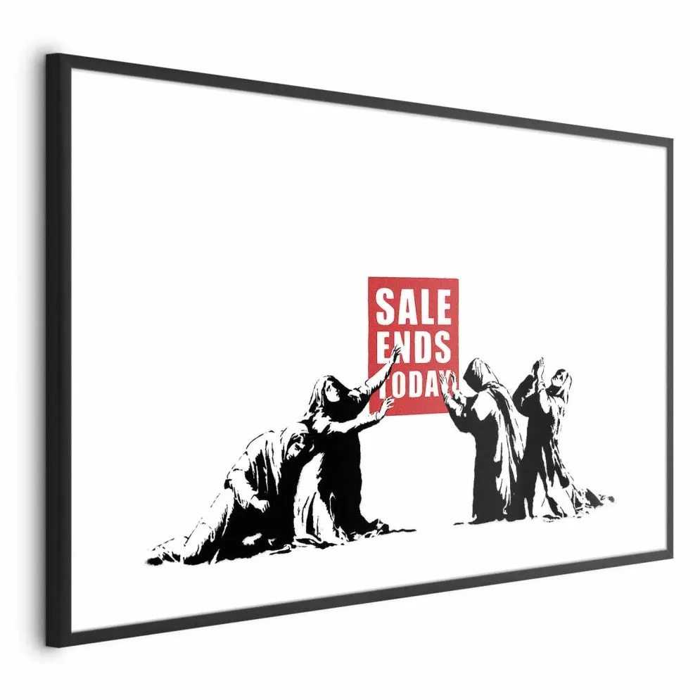 Plakat Wyprzedaż 42x29,7 cm z ramą czarną z marginesem | MIRAT.