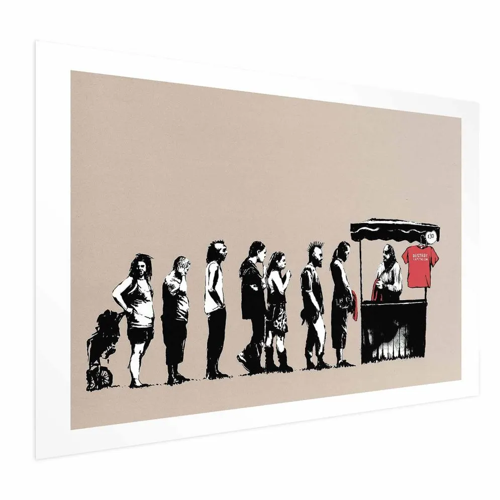 Plakat Zniszczyć kapitalizm 90x60 cm bez ramy z marginesem | MIRAT.