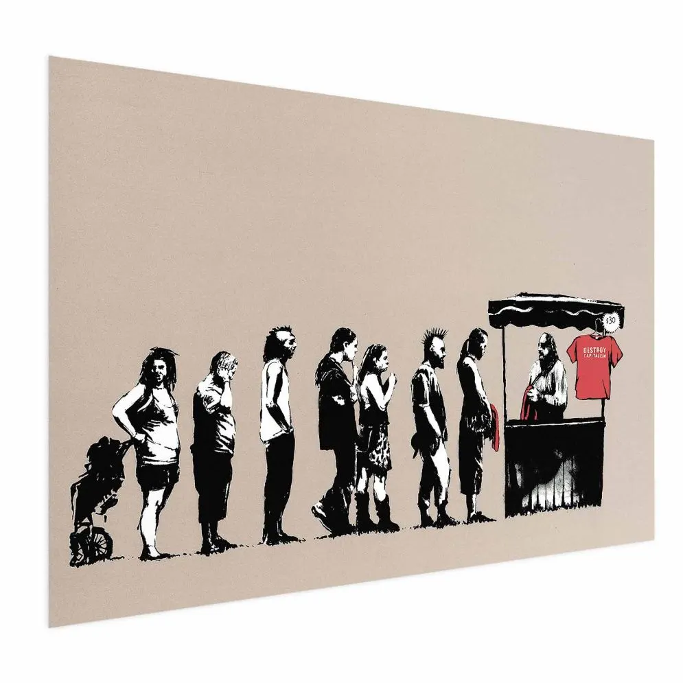 Plakat Zniszczyć kapitalizm 30x21 cm bez ramy bez marginesu | MIRAT.