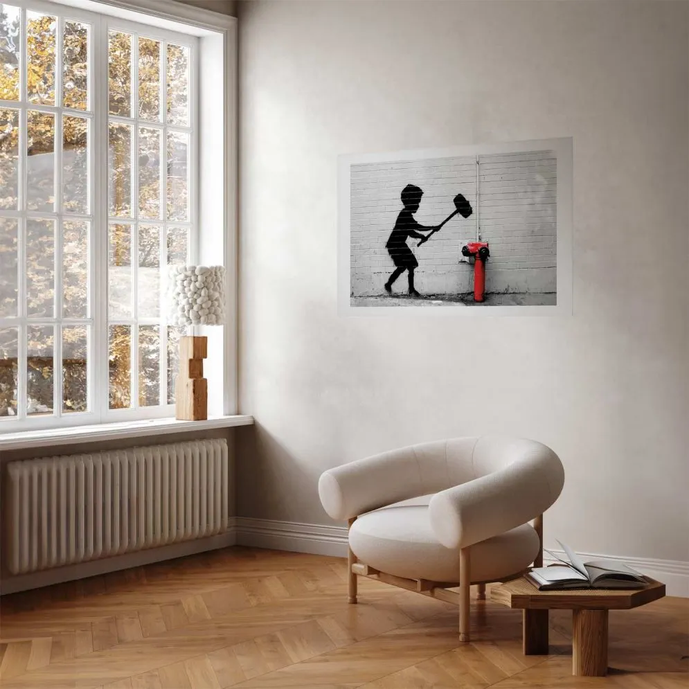 Plakat Zniszczyć hydrant 30x21 cm bez ramy z marginesem | MIRAT.