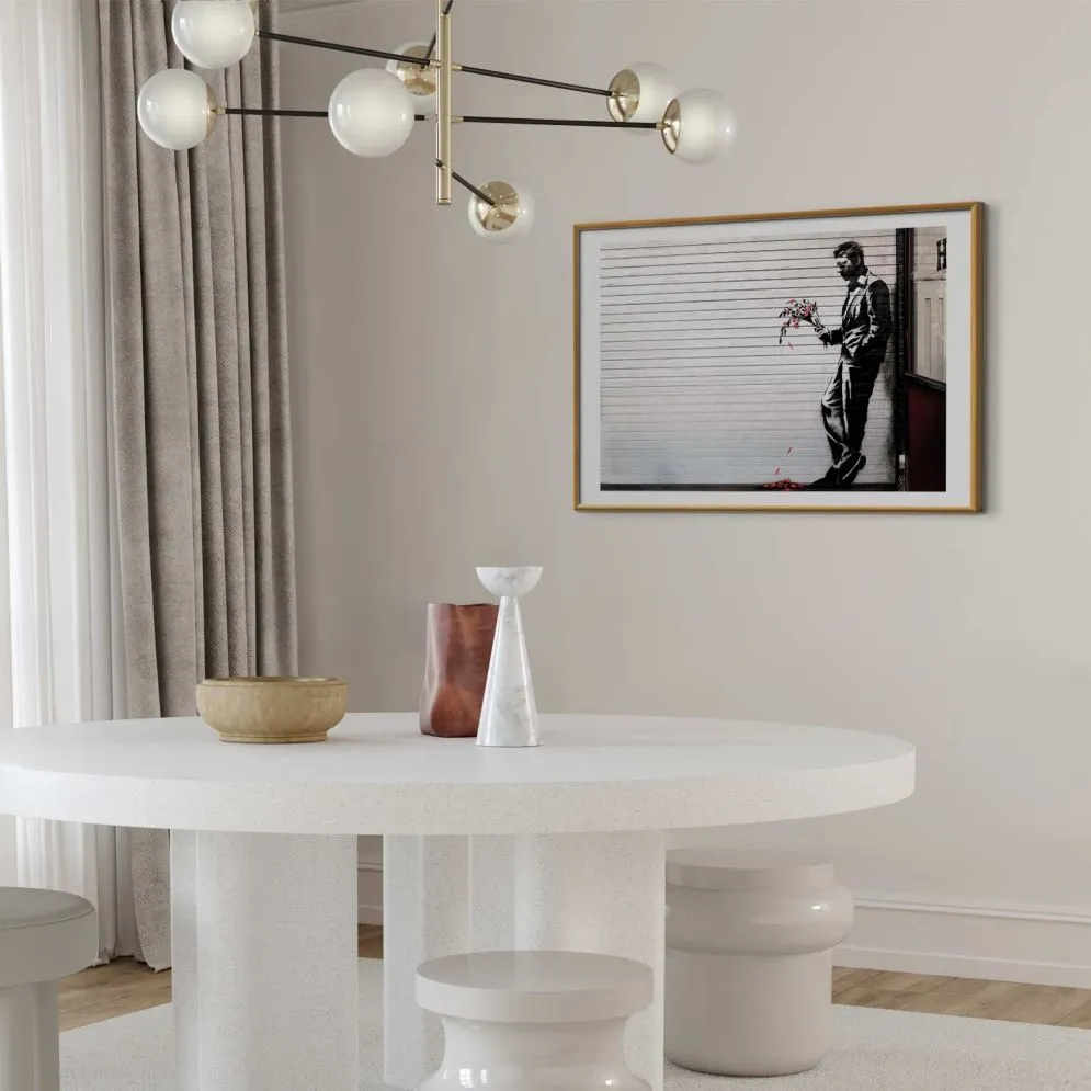 Plakat Zakochany 60x40 cm z ramą złotą z marginesem | MIRAT.