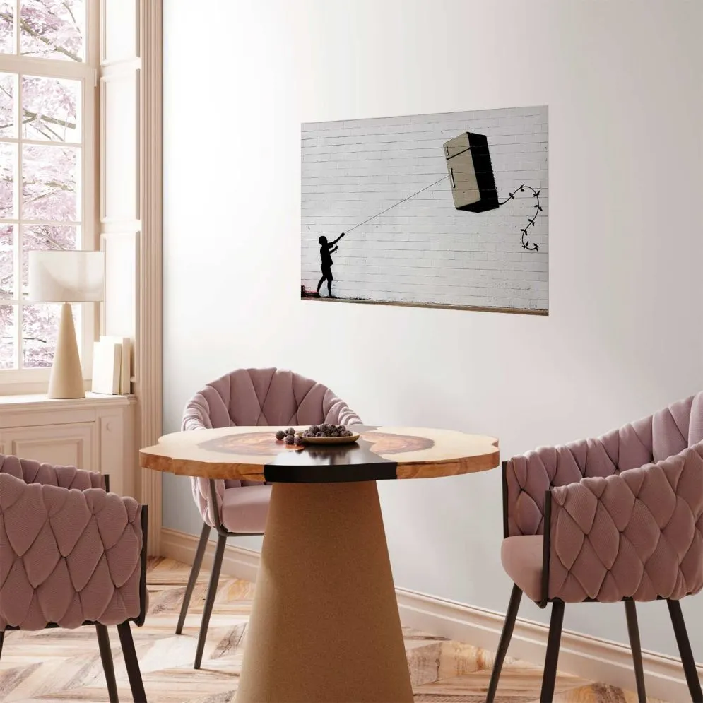 Plakat Latająca lodówka 42x29,7 cm bez ramy bez marginesu | MIRAT.