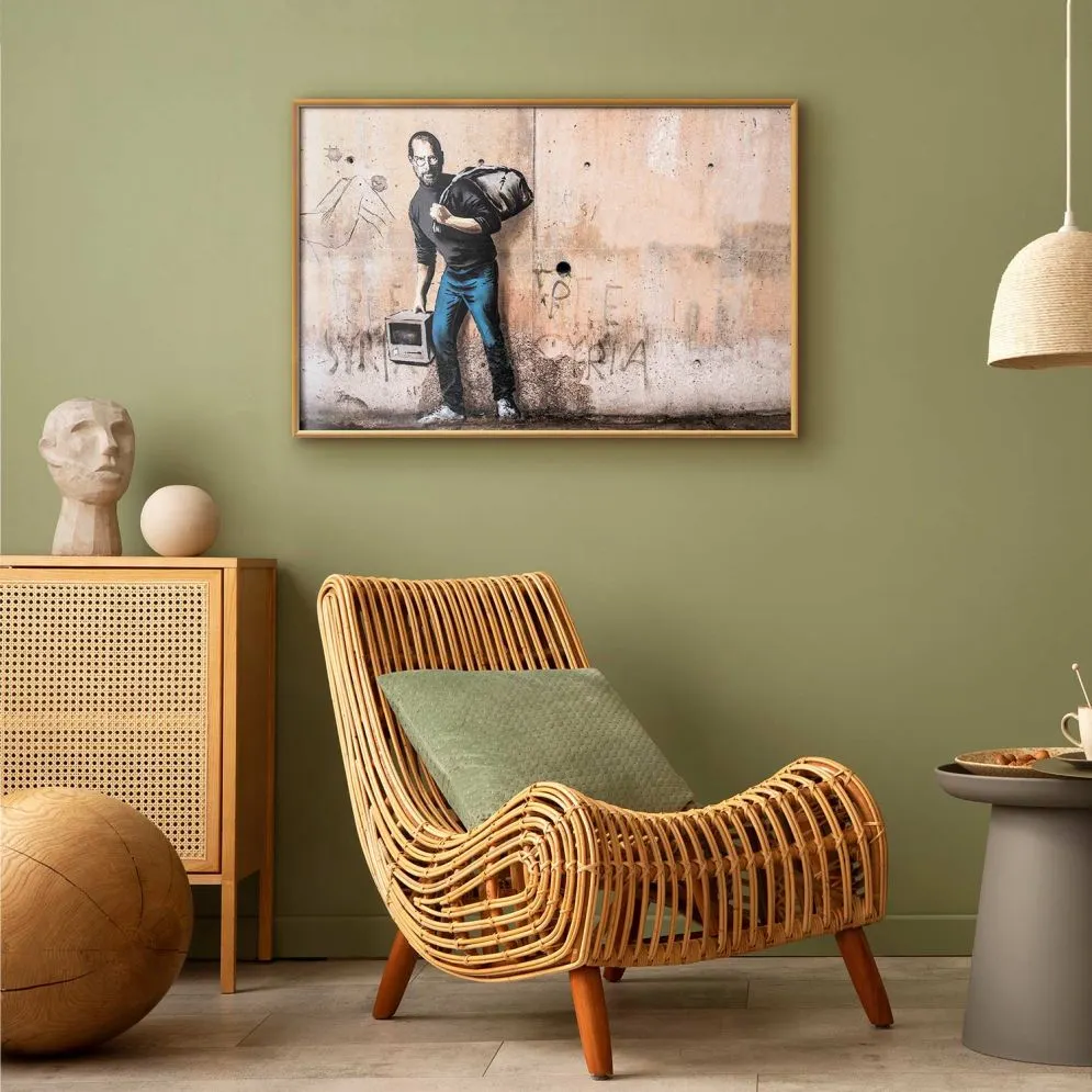 Plakat Steve 30x21 cm z ramą złotą bez marginesu | MIRAT.