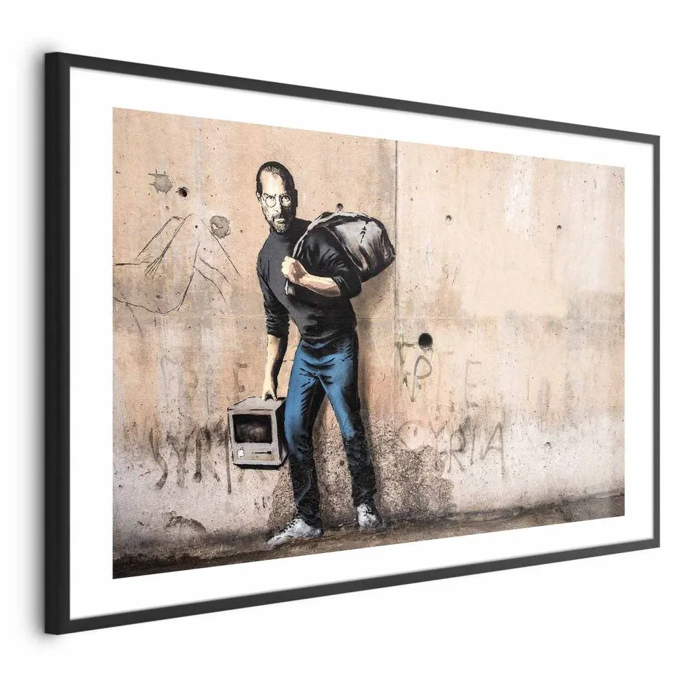 Plakat Steve 30x21 cm z ramą czarną z marginesem | MIRAT.