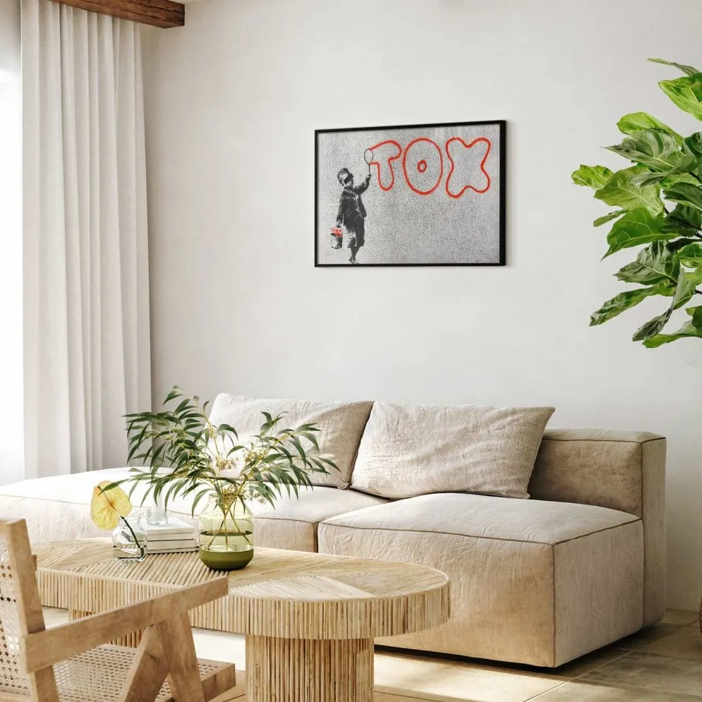 Plakat Toksyczny 90x60 cm z ramą czarną bez marginesu | MIRAT.