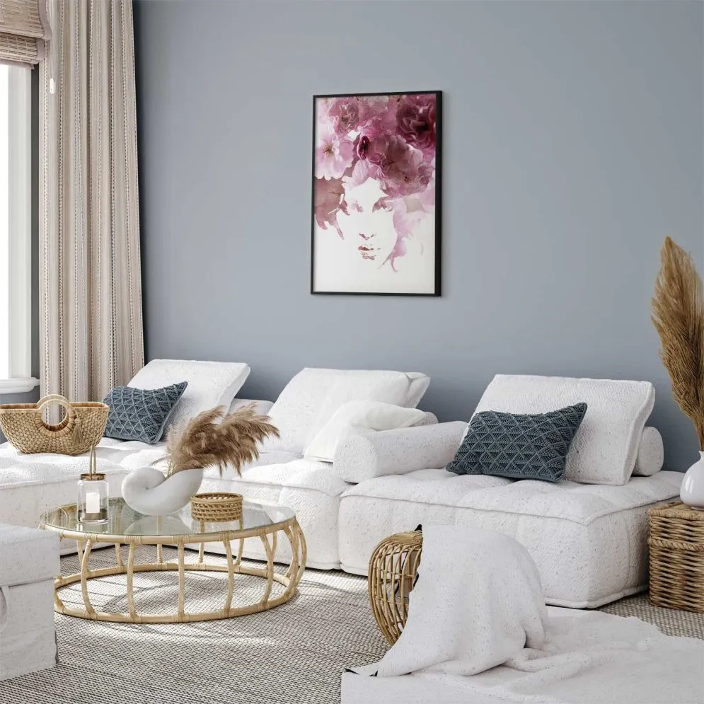 Plakat Kwieciste spojrzenie 40x60 cm z ramą czarną bez marginesu | MIRAT.