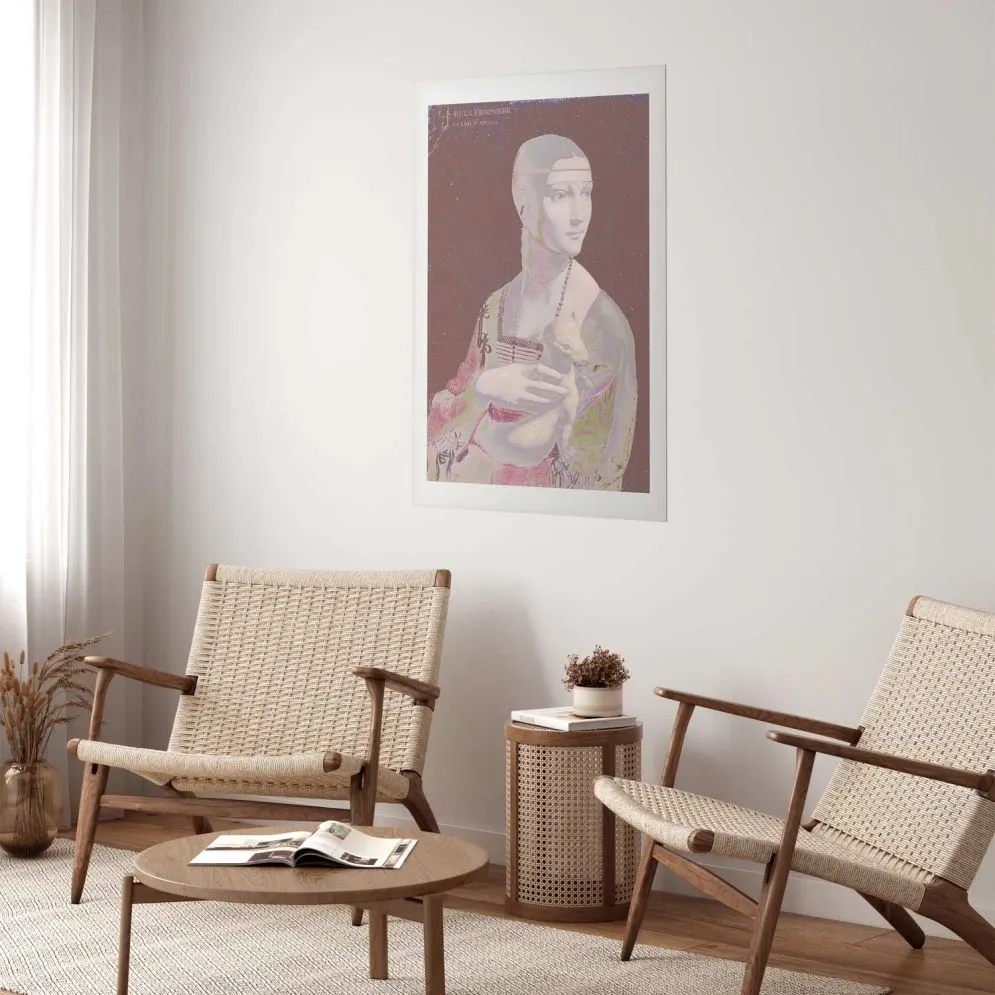 Plakat Pastelowa dama 21x30 cm bez ramy z marginesem | MIRAT.