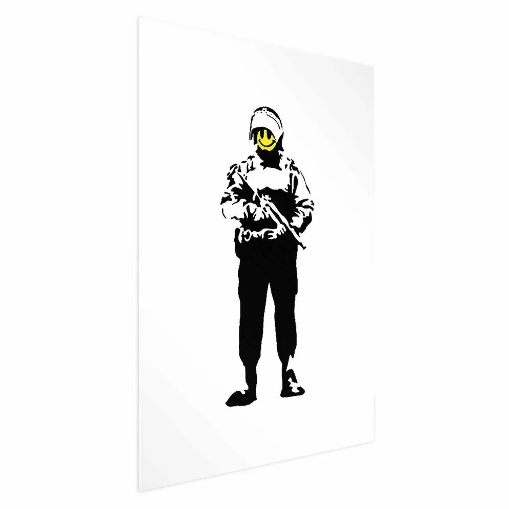 Plakat Uśmiechnięty policjant 29,7x42 cm bez ramy z marginesem | MIRAT.