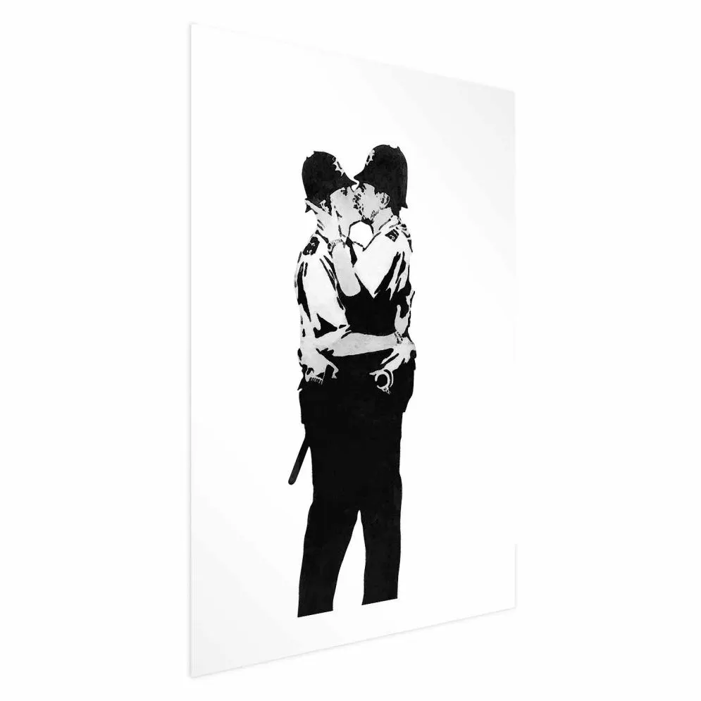 Plakat Kissing Coppers 29,7x42 cm bez ramy z marginesem | MIRAT.