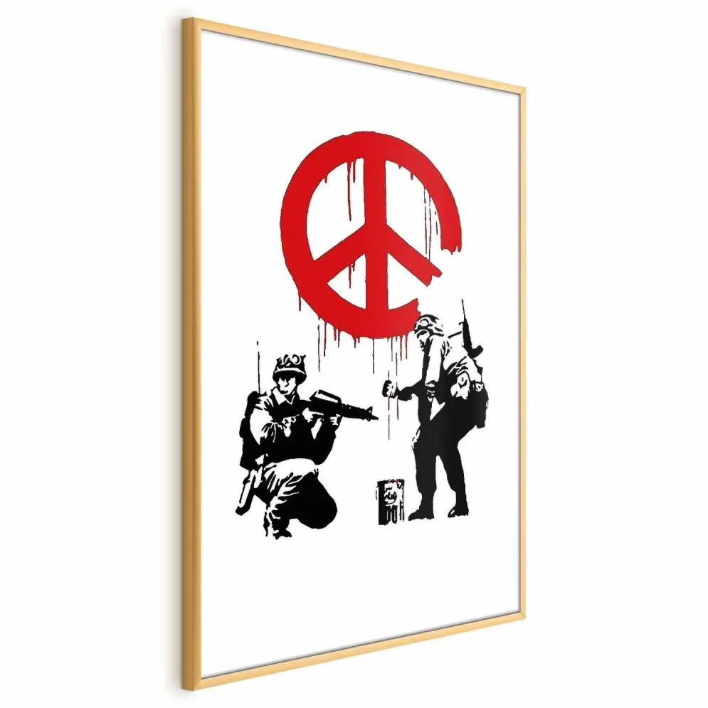 Plakat Soldiers 40x60 cm z ramą złotą bez marginesu | MIRAT.