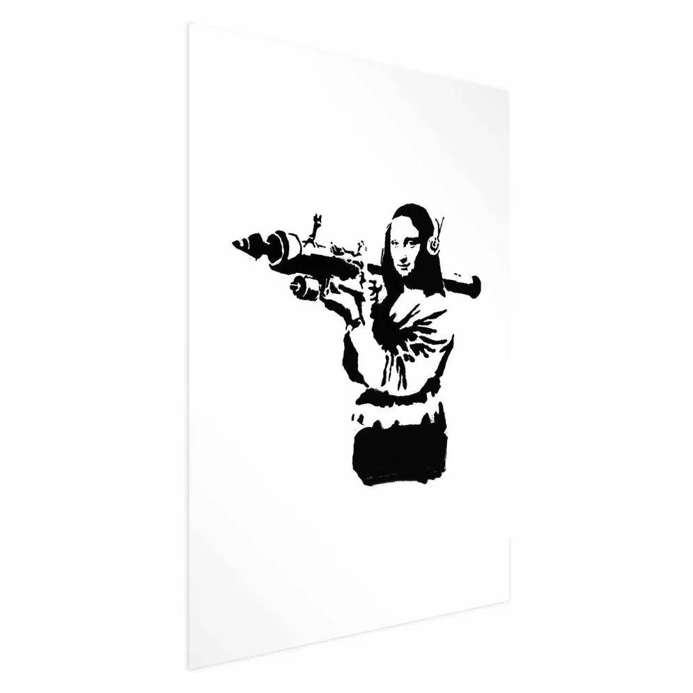 Plakat Banksy Mona Lisa 21x30 cm bez ramy z marginesem | MIRAT.