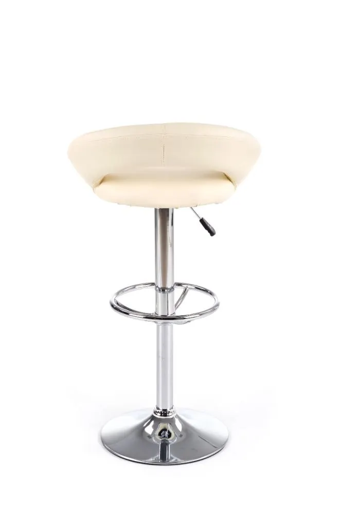 Hoker H-15 kremowy ekoskórzany na chromowanej nodze | MIRAT.
