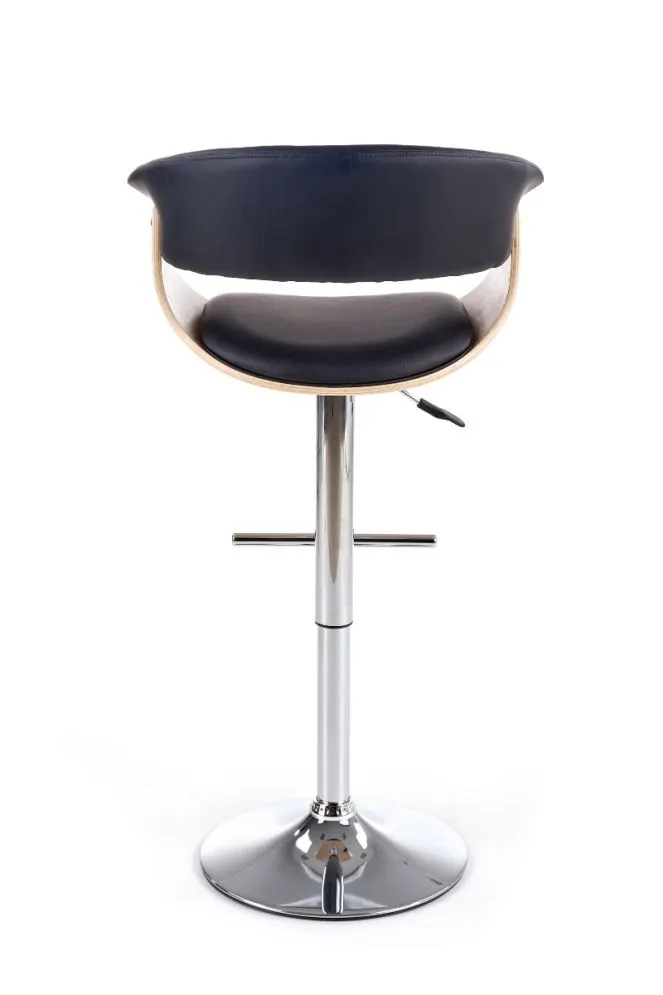 Hoker H-45 czarny ekoskórzany dębowy z oparciem | MIRAT. styl LOFT