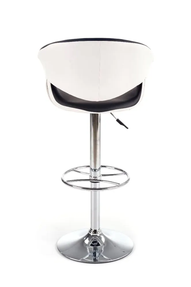 Hoker H-46 biały/czarny ekoskórzany z oparciem i podłokietnikami | MIRAT.