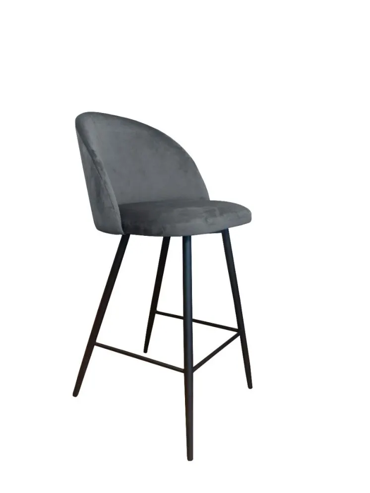 Hoker CLAUDINE BL VELVET ciemno szary z oparciem | MIRAT. w stylu  kolekcja