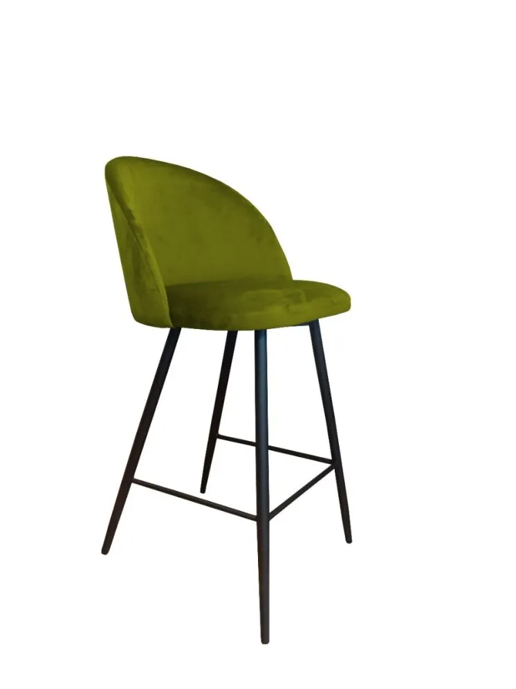 Hoker CLAUDINE BL VELVET oliwkowy na metalowych nogach | MIRAT. w stylu kolekcja