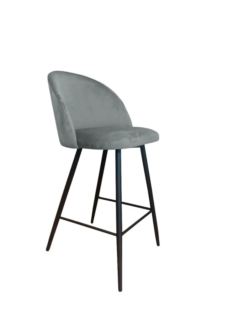 Hoker CLAUDINE VELVET szary tapicerowany aksamitem do kuchni | MIRAT. w stylu  kolekcja