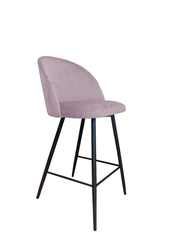 Hoker CLAUDINE VELVET jasno różowy na czarnych nogach | MIRAT. w stylu kolekcja