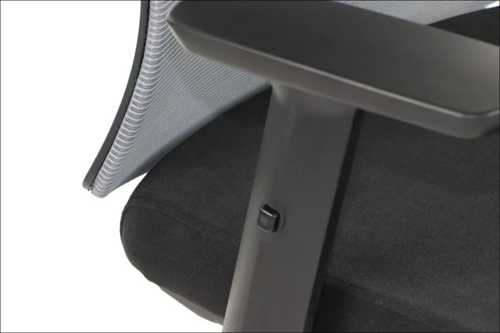 Fotel biurowy HAGER szary/czarny z regulowanymi podłokietnikami I sklep meblowy MIRAT.