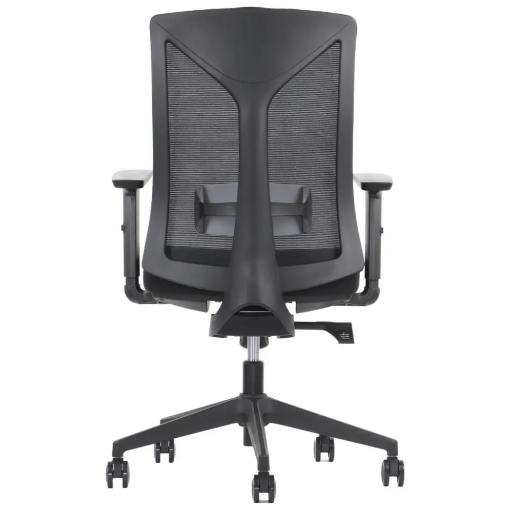 Fotel biurowy HAGER czarny z regulacją podparcia odcinka lędźwiowego I sklep meblowy MIRAT.