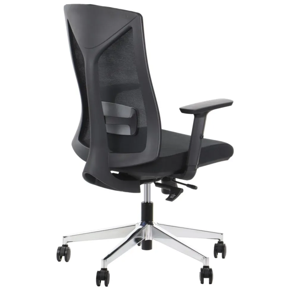 Fotel biurowy HAGER czarny z mechanizmem synchronicznym I sklep meblowy MIRAT.
