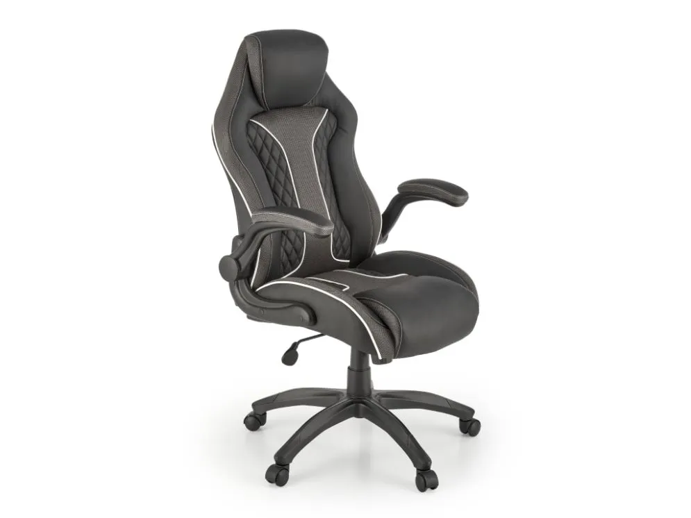 Fotel biurowy HAMLET czarny/szary do gabinetu I sklep meblowy MIRAT.