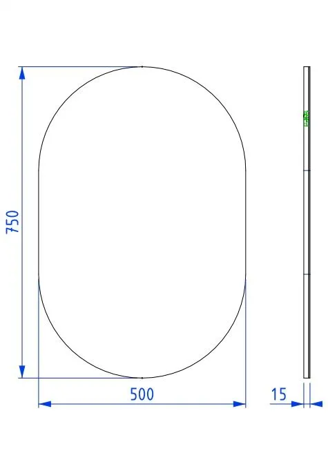 Lustro owalne HARMO 50x75 cm w minimalistycznej ramie kaszmirowej | MIRAT kolekcja HARMO