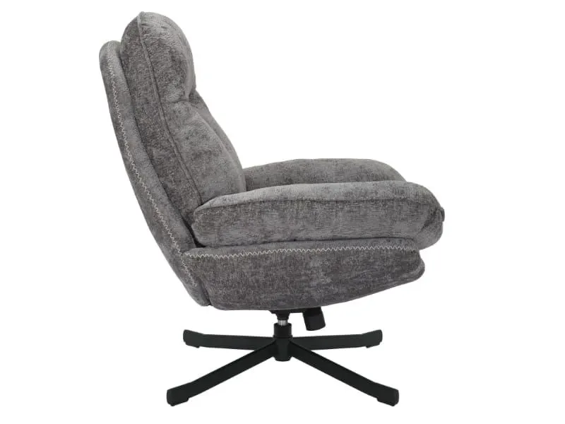 Fotel obracany HARPER Szary na czarnej podstawie | MIRAT
