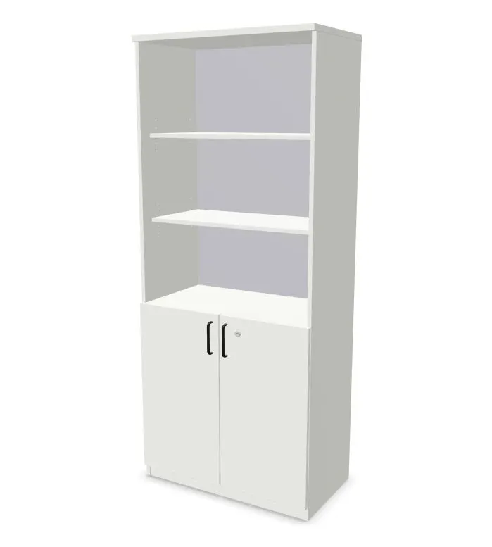 Regał biurowy EASY SPACE CABINET HO 5-OH 80cm biały zamykany I sklep meblowy MIRAT.