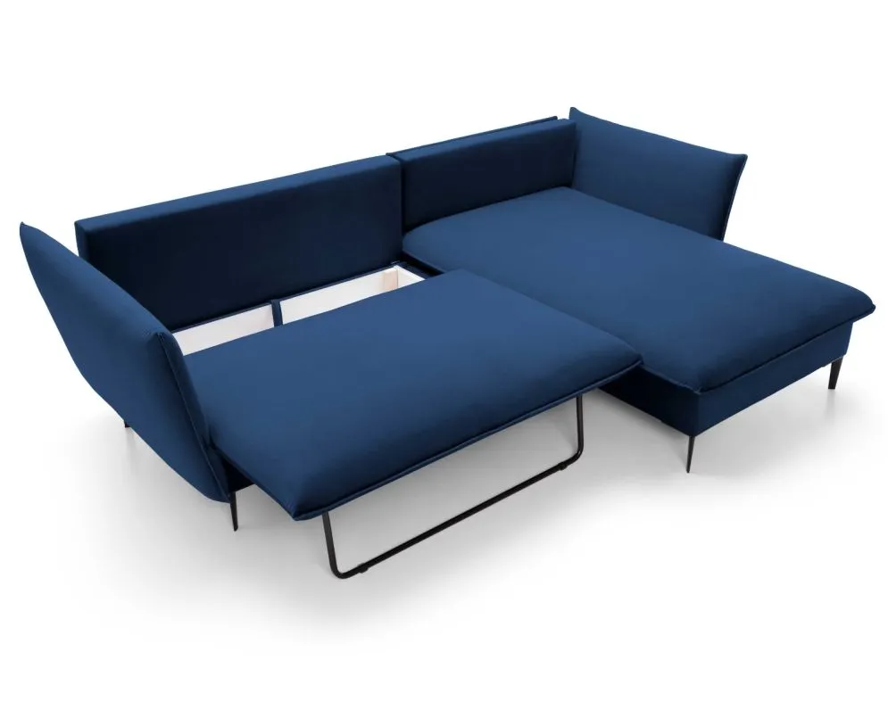 Narożnik z funkcją spania BOSS granatowy do salonu I sklep meblowy MIRAT.