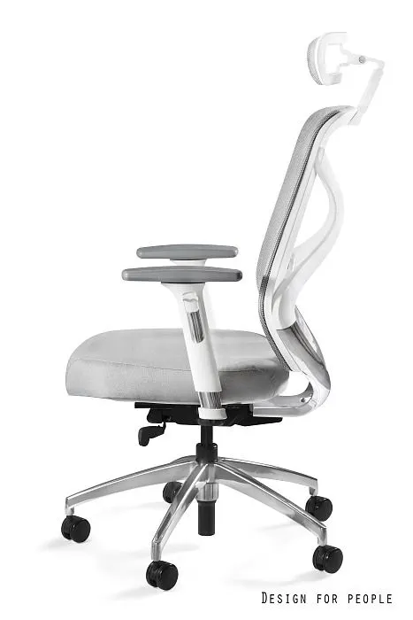 Fotel biurowy HERO biały/szary siatka/tkanina | MIRAT. w stylu  kolekcja