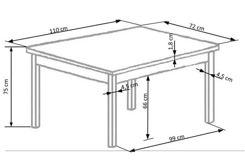 Zestaw NEW STARTER 2 stół + 4 krzesła wenge/espresso do jadalni I sklep meblowy MIRAT.