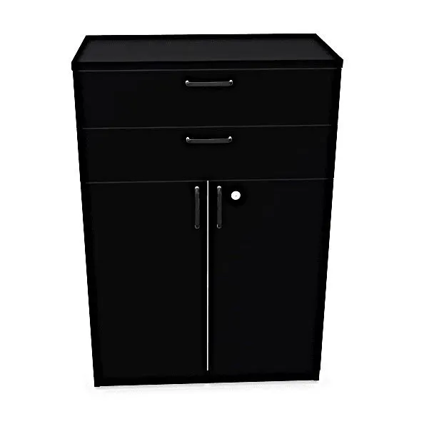Komoda biurowa EASY SPACE CABINET HDE 2D2S 80cm czarna zamykana I sklep meblowy MIRAT.