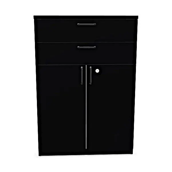 Komoda biurowa EASY SPACE CABINET HDE 2D2S 80cm czarna zamykana I sklep meblowy MIRAT.