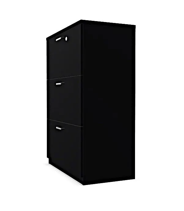 Komoda biurowa EASY SPACE CABINET 3D 80cm czarna zamykana I sklep meblowy MIRAT.