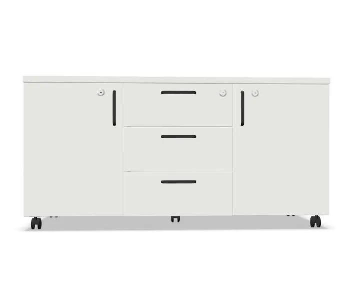 Komoda biurowa EASY SPACE MOB 120cm biała mobilna I sklep meblowy MIRAT.