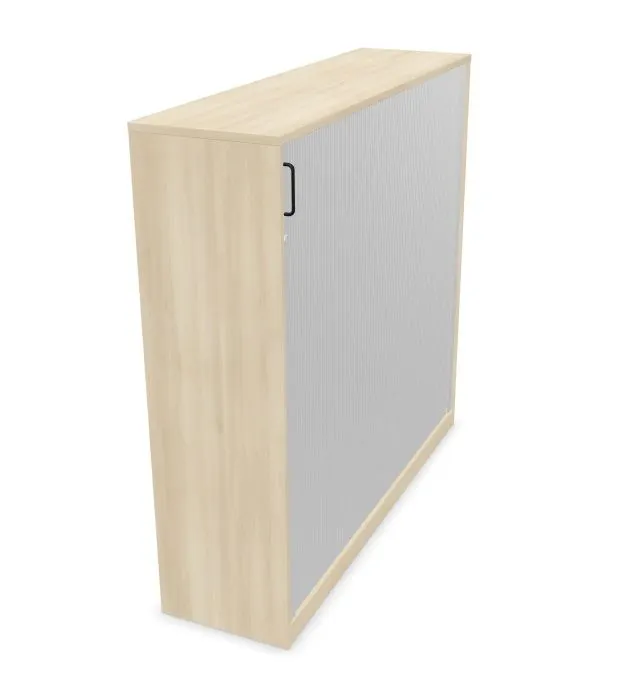 Szafka biurowa żaluzjowa EASY SPACE CABINET HRT 4-OH 160cm akacjowa zamykana I sklep meblowy MIRAT.