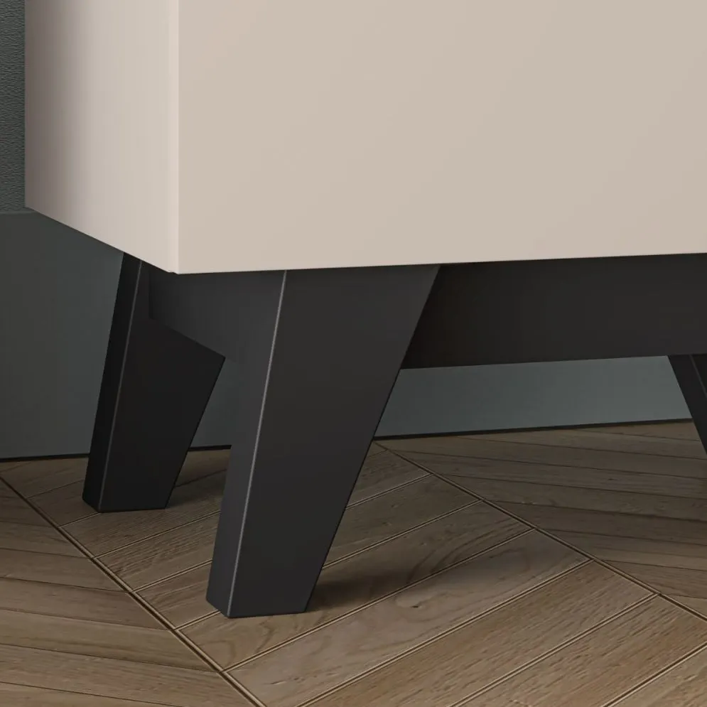 Szafka nocna FRESHION 06 kaszmirowa/czarna I sklep meblowy MIRAT.  kolekcja FRESHION