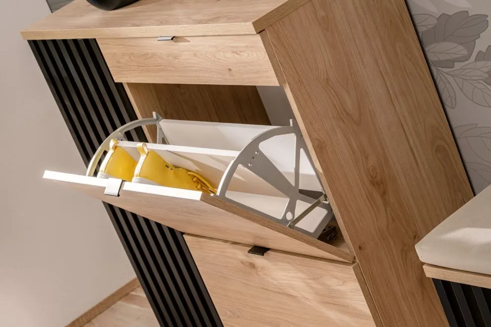 Komoda PEDRO hickory jackson/czarna z szufladami I sklep meblowy MIRAT. kolekcja PEDRO