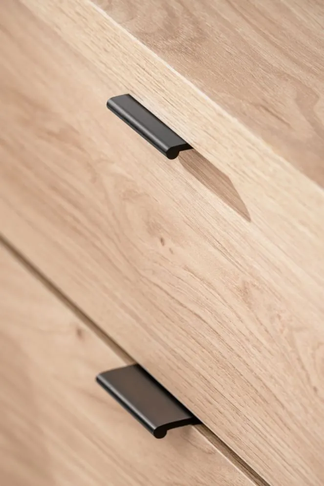 Komoda PEDRO hickory jackson/czarna z szufladami I sklep meblowy MIRAT. kolekcja PEDRO