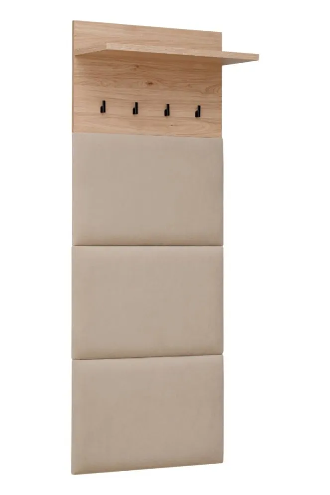 Garderoba do przedpokoju PEDRO VII hickory jackson/czarna z lamelami I sklep meblowy MIRAT.