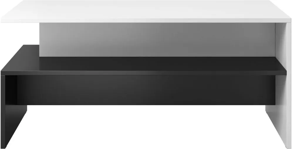 Stolik kawowy BAROS 100x60 biały/czarny HELVETIA | MIRAT. styl GLAMOUR kolekcja BAROS